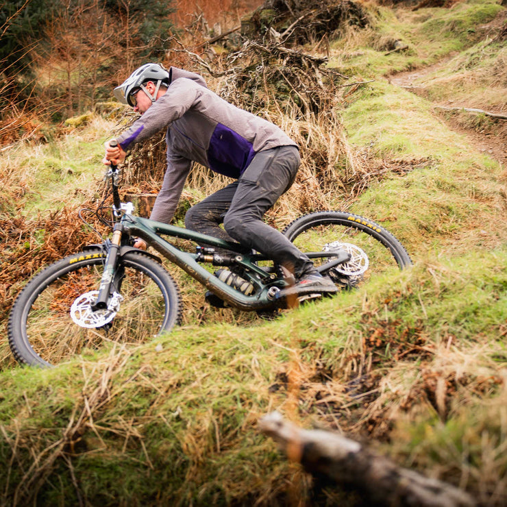 Tom exiting riding a drop in a corner for Steep & Tech 